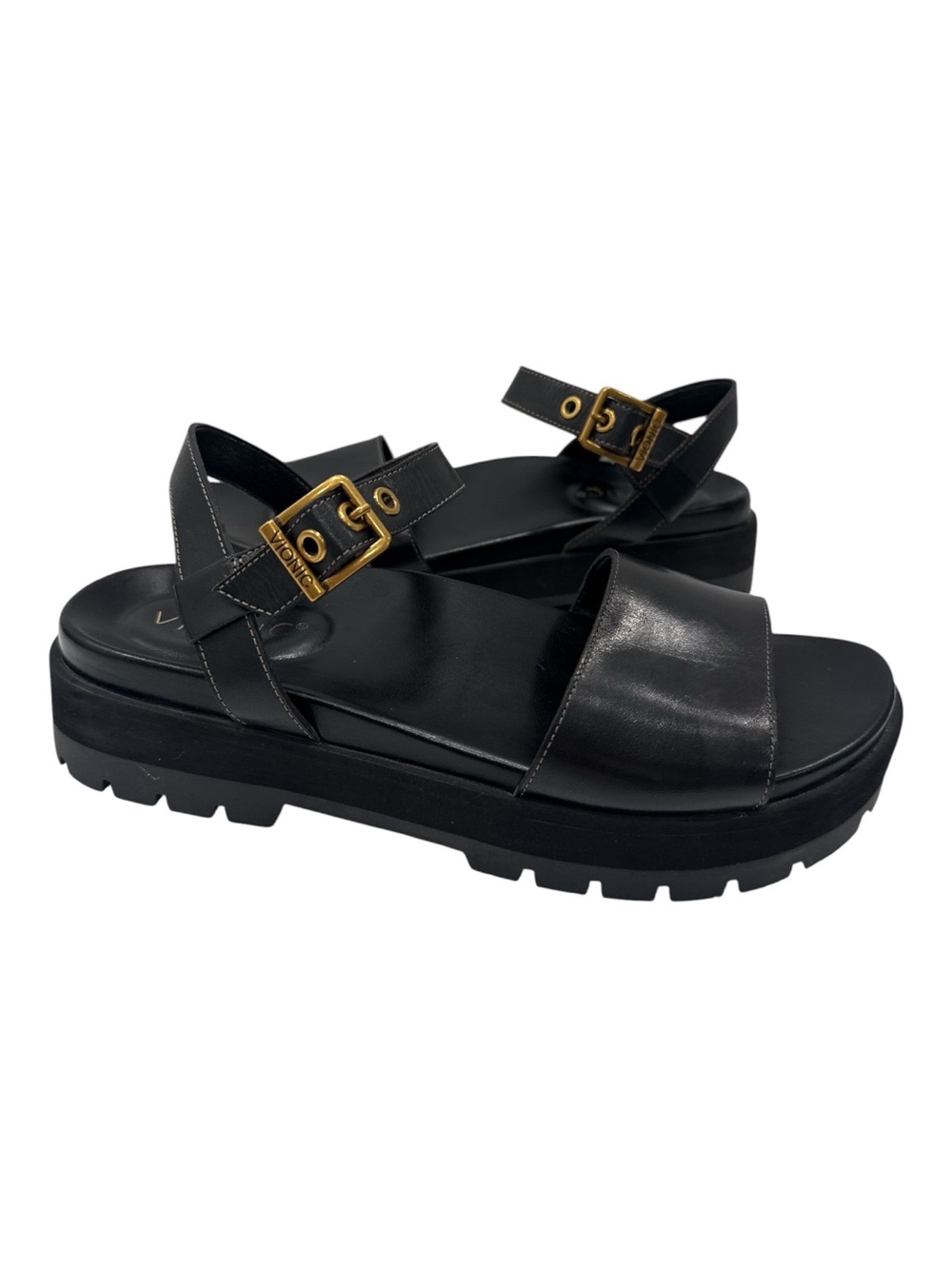 Vionic Women's Onyx Jamie Toe Adusjtable Strap Sandal  Lug-Sole Platform sz 7.5 - Picture 7 of 9